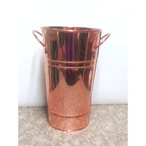Bronze Tone Vase FLOWER-BASKET lightweight metal brand new Stunning